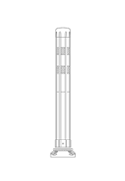 ロードポスト TYPE-E<br>固定式角台座（貼り付け式アンカー併用型） 